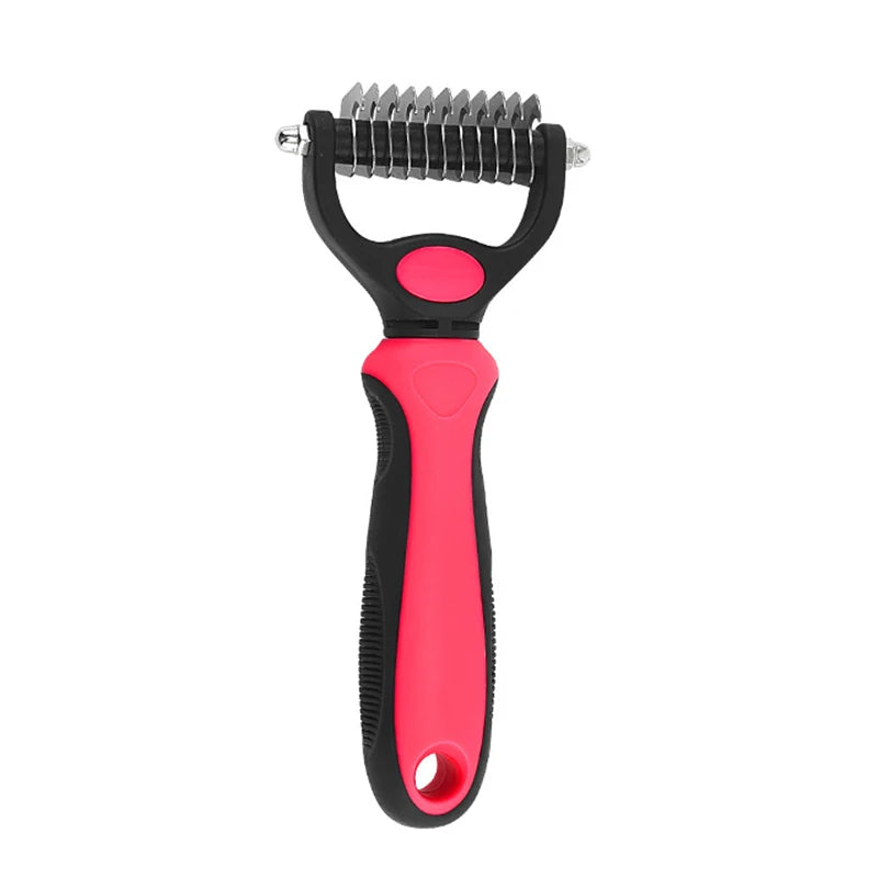 Professional Pet Deshedding Brush | Knot Cutter & Hair Remover Comb for Dogs & Cats Grooming