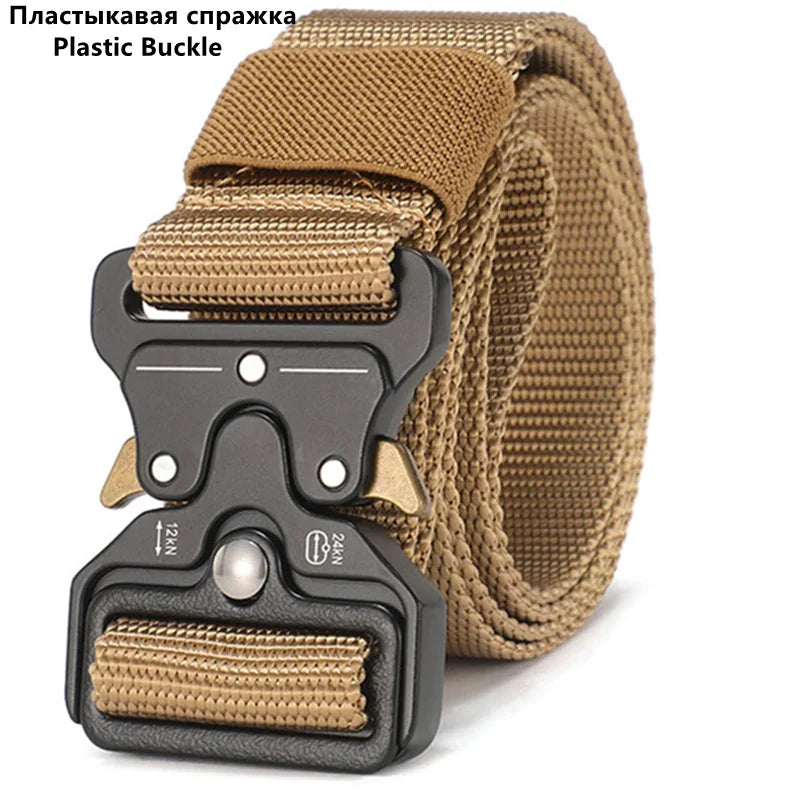 Men’s Outdoor Tactical Nylon Belt – Multi-Functional, Durable Canvas Belt with Adjustable Buckle