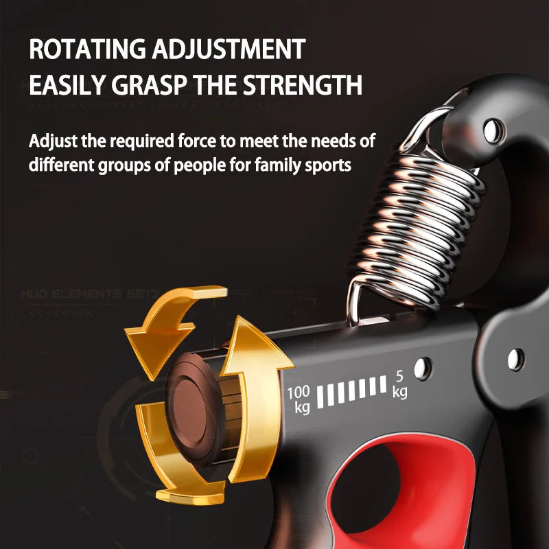 5-100kg Adjustable Grip Strengthener for Wrist & Hand, Fitness Recovery & Strength Training