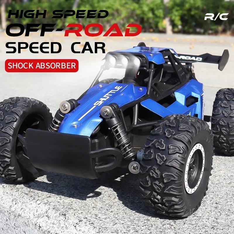 NEW RC CAR 1:16 2WD WITH LED LIGHTS – 20KM/H HIGH-SPEED OFF-ROAD CLIMBING REMOTE CONTROL CAR FOR KIDS