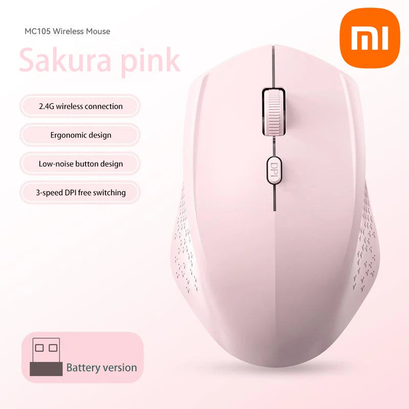 Xiaomi Wireless Mouse - Dual Mode Bluetooth & 2.4GHz Ergonomic Mini Mouse with 1600 DPI