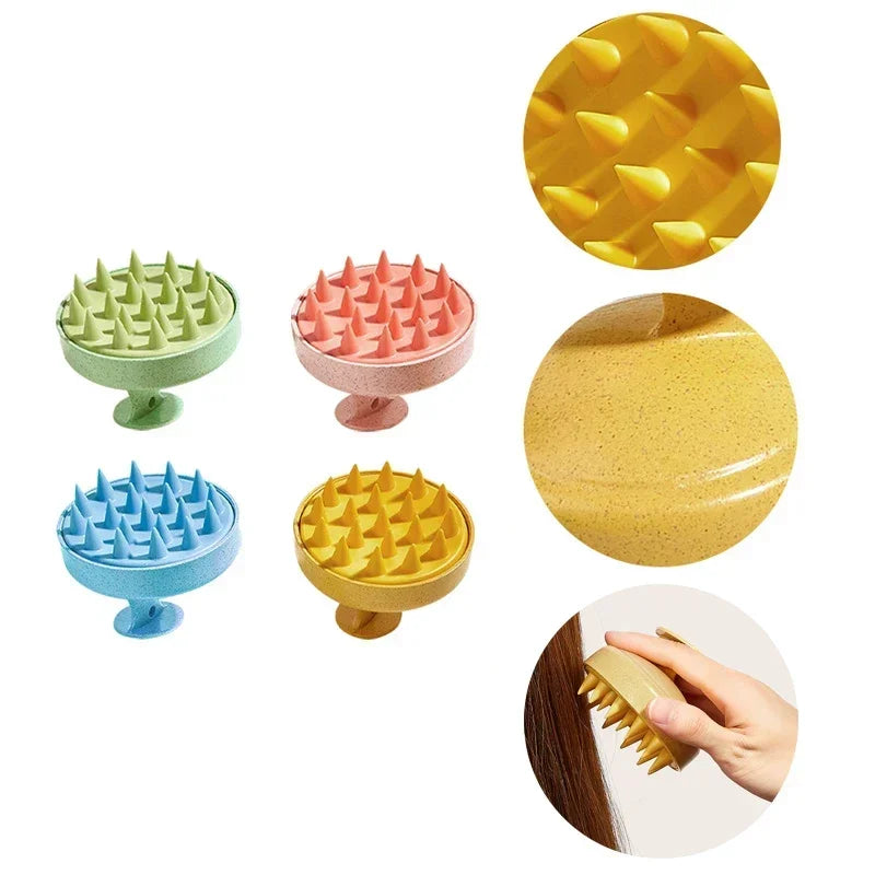 Scalp Massage Brush | Wet & Dry Head Cleansing with Soft Silicone Cushion