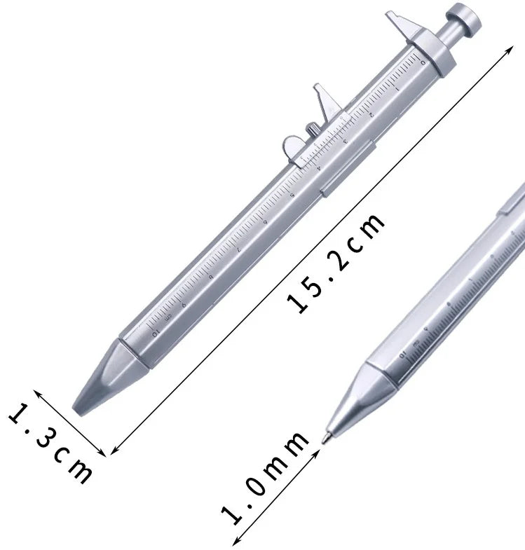 Multifunction Vernier Caliper Ballpoint Pen – 0.5mm Smooth Gel Ink Pen for Office, School & Creativity