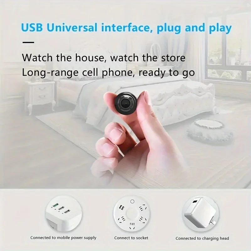 1080P HD Mini WiFi Camera – Indoor Security Surveillance, Baby Monitor with Night Vision & Audio