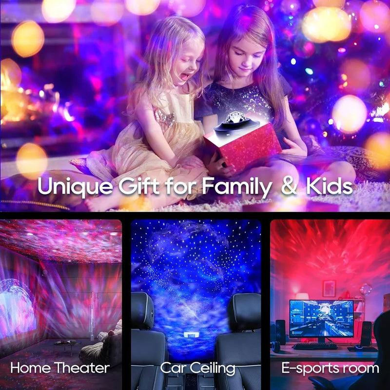 LED Starry Galaxy Projector Night Light with Bluetooth Music Player – Perfect Child Gift & Décor