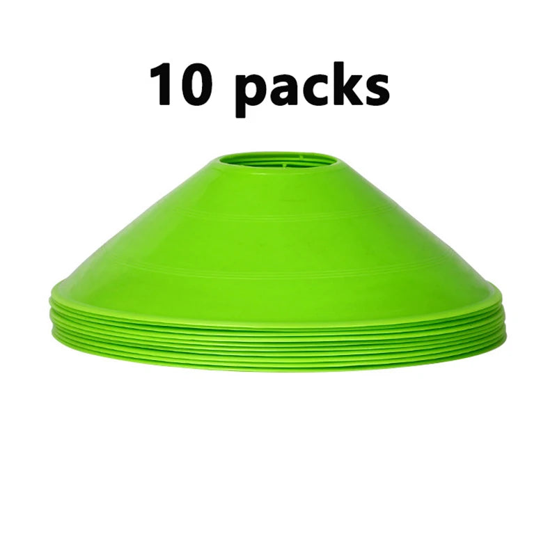 10pcs Football Training Cones – Agility Disc Set for Kids & Pros, Soccer Drills & Sports Accessories