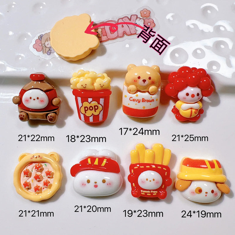 8Pcs Kawaii Cartoon Food Refrigerator Magnets, Cute Decorative Fridge Magnets for Home & Office