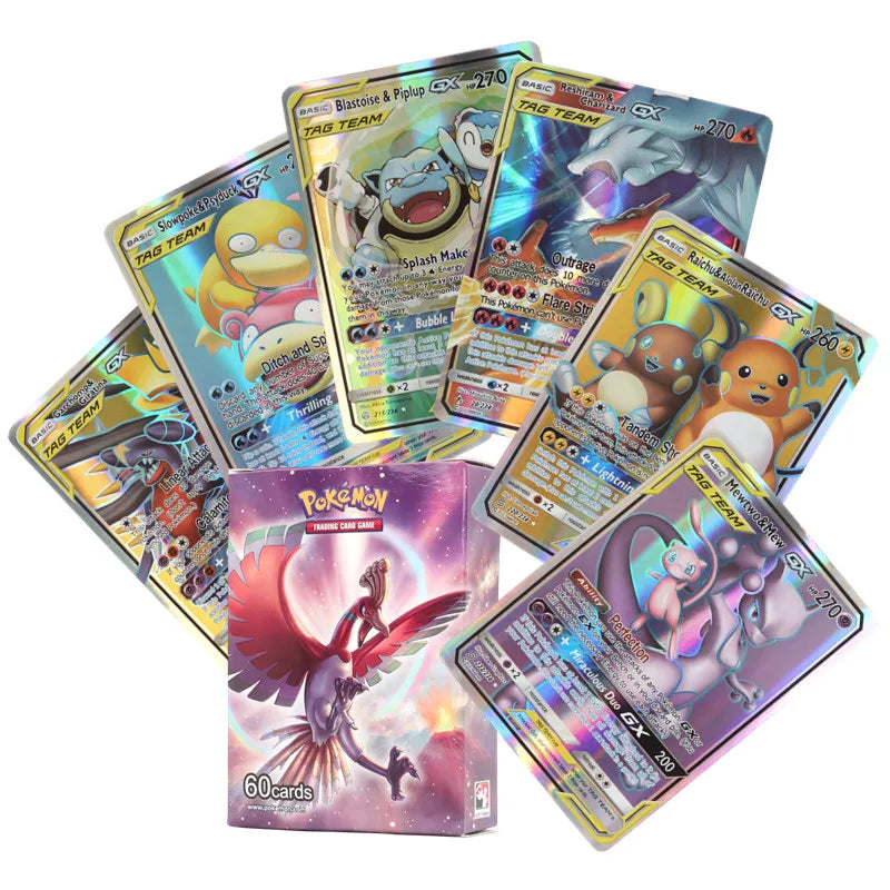 60/100pcs Pokémon TCG Scarlet & Violet EX VSTAR Holographic Cards – English Shiny Trading Set