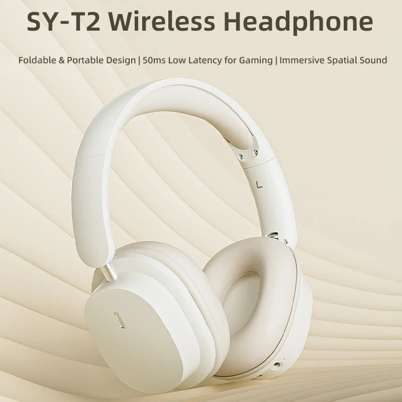 SY-T2 Bluetooth Headphones – Noise Reduction, Wireless & Wired, Hi-Fi Sound, Built-In Microphone