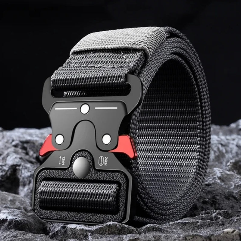 Men’s Outdoor Tactical Nylon Belt – Multi-Functional, Durable Canvas Belt with Adjustable Buckle