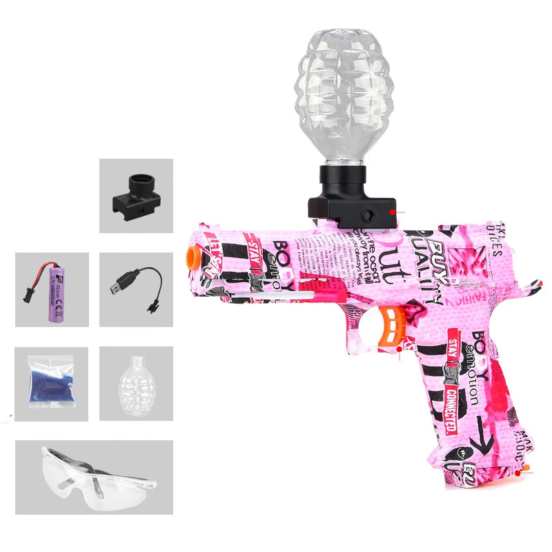 3.7V ELECTRIC GEL BALL TOY GUN – OUTDOOR TEAM PLAY, MULTIPLE SKINS, RECHARGEABLE BATTERY