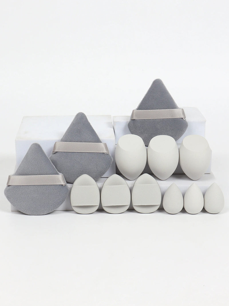 12-Piece Makeup Sponge Set | Beauty Eggs, Loose Powder & Air Cushion Puffs