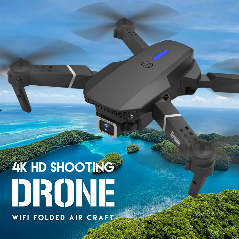 E88Pro 4K HD RC Drone – Foldable WiFi FPV Quadcopter with 1080P Wide-Angle Camera & Altitude Hold