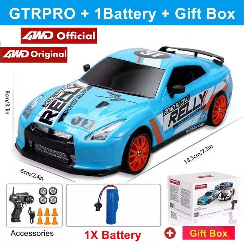 4WD RC DRIFT CAR – HIGH-SPEED REMOTE CONTROL GTRPRO AE86PRO 4X4 RACING VEHICLE FOR KIDS & ADULTS