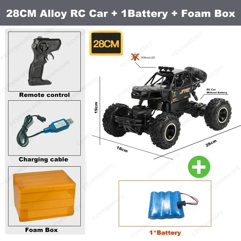 4WD RC OFF-ROAD BUGGY TRUCK – HIGH-SPEED REMOTE CONTROL CAR WITH LED LIGHTS, RACING & DRIFT TOY