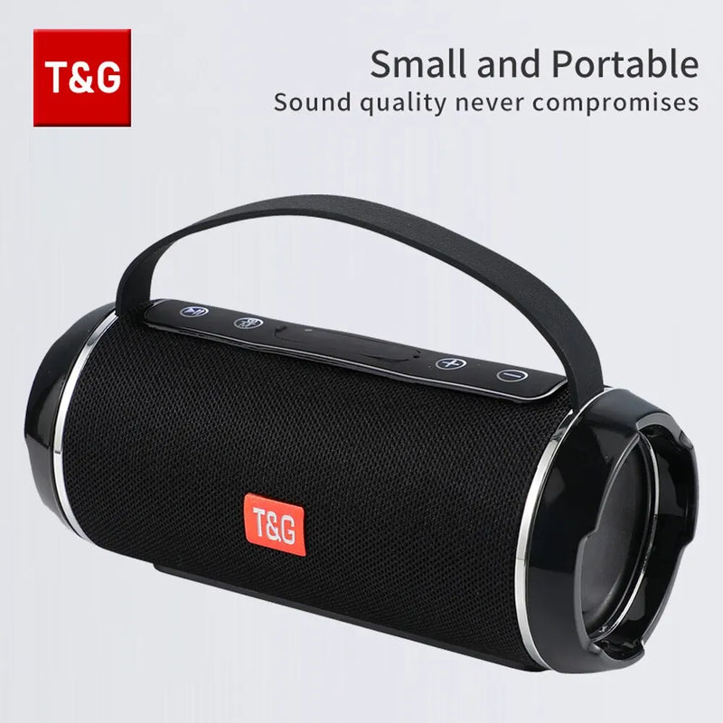 T&G TG116C Bluetooth Speaker – TWS Wireless, Waterproof, Portable Outdoor Subwoofer with 3D Stereo Sound