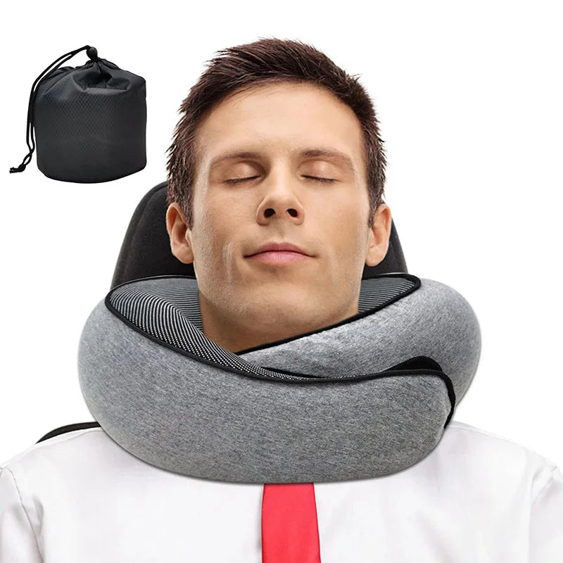 Memory Foam U-Shaped Travel Neck Pillow | Snail Style Portable Neck Support