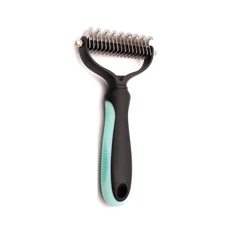 Professional Pet Deshedding Brush | Knot Cutter & Hair Remover Comb for Dogs & Cats Grooming