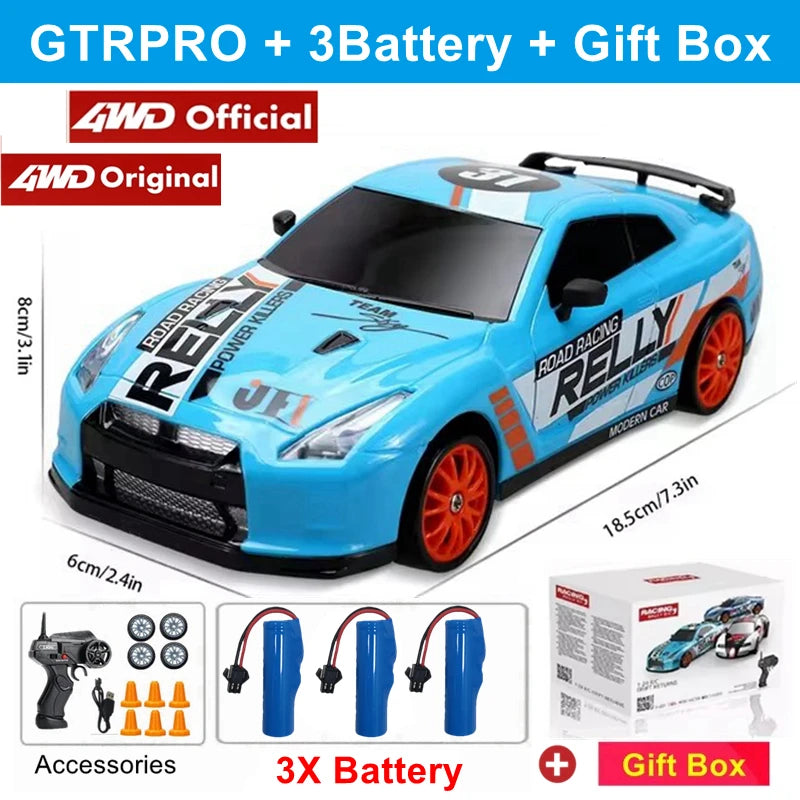 4WD RC DRIFT CAR – HIGH-SPEED REMOTE CONTROL GTRPRO AE86PRO 4X4 RACING VEHICLE FOR KIDS & ADULTS