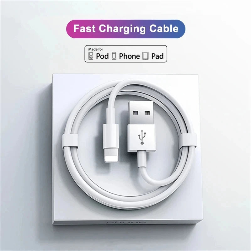 Original 30W Fast Charging USB-C to iOS Cable – Compatible with iPhone 14, 13, 12, 11 Pro Max & More