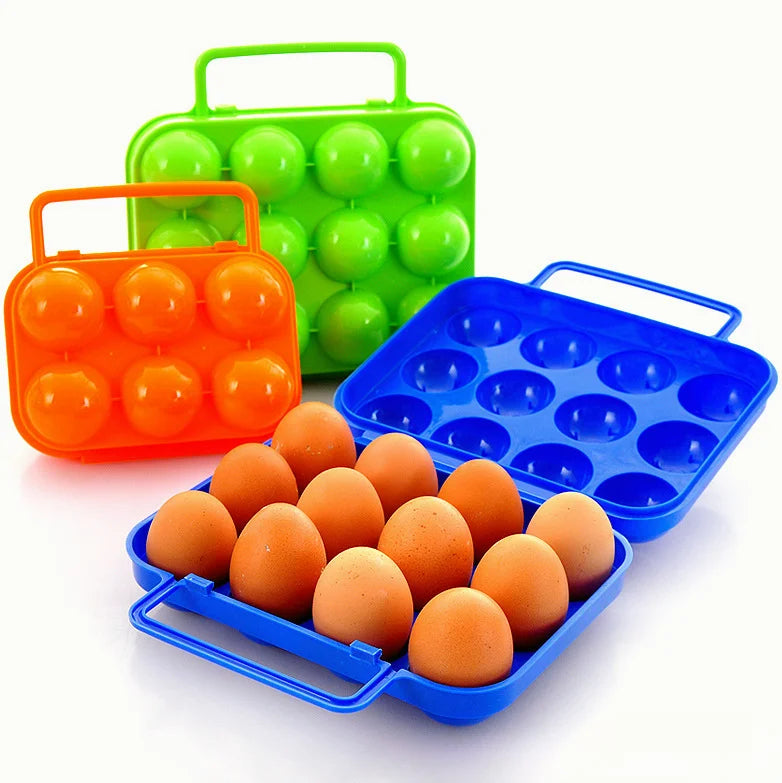 Portable Egg Storage Box – 2/4/6/12 Grid Egg Holder for Camping, Picnic, Kitchen, and Outdoor Use