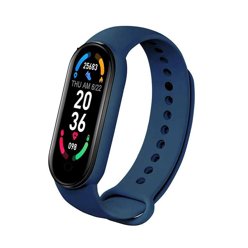 M6 Smart Watch Heart Rate & BP Monitor, Waterproof Sports Band for Men & Women, Fitness Tracker