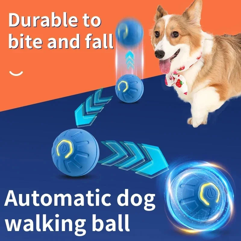 Smart Dog Toy Ball – USB Rechargeable Interactive Bouncing Ball for Dogs & Cats, Durable & Safe