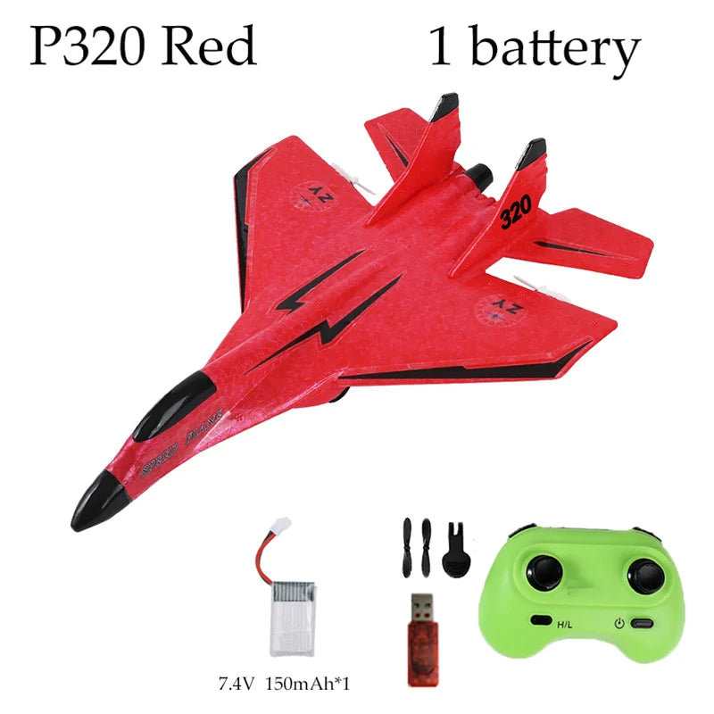 Parkten P320 RC Glider – 2.4G 2CH Foam Airplane, Hand-Thrown Fixed-Wing Fighter, Outdoor Toy for Kids