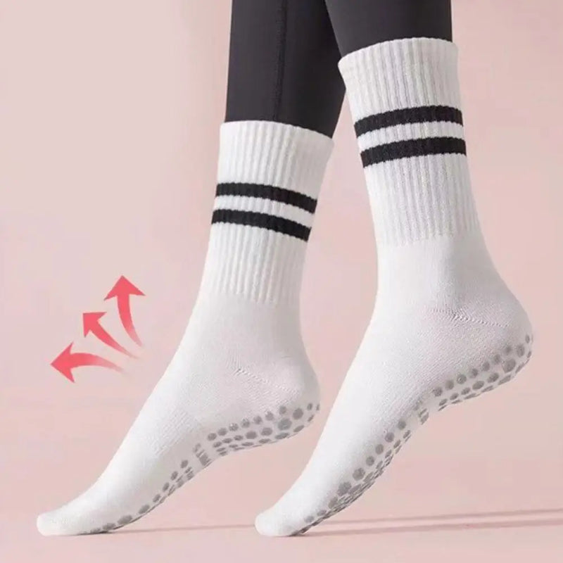 8-Colour Sports Socks for Women, Non-Slip Silicone Yoga, Pilates, Dance & Gym Socks