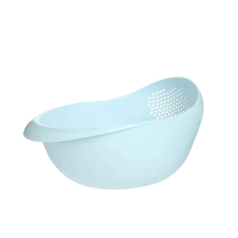 Multi-Purpose Rice Washing Drain Basket – Kitchen Colander for Fruits, Vegetables, and Rice