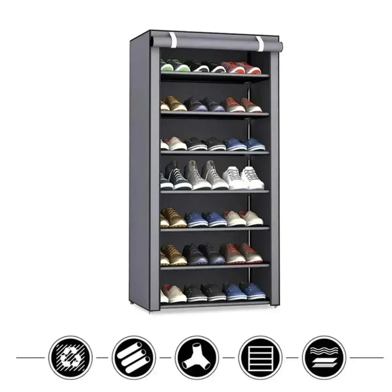 Dustproof Shoe Storage Rack – Multilayer Space-Saving Shoe Cabinet for Home & Hallway Organisation