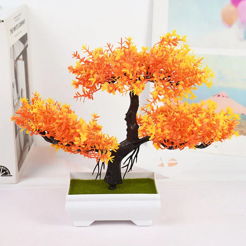 Artificial Bonsai Plant – Small Potted Fake Tree for Home, Table, Hotel, and Garden Decoration