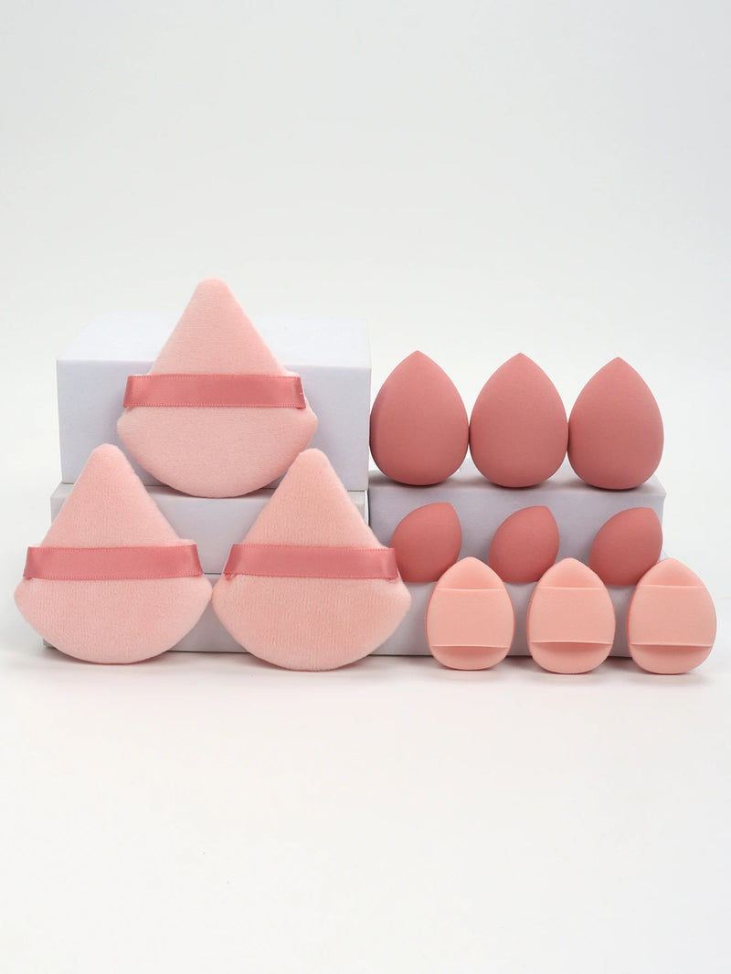 12-Piece Makeup Sponge Set | Beauty Eggs, Loose Powder & Air Cushion Puffs