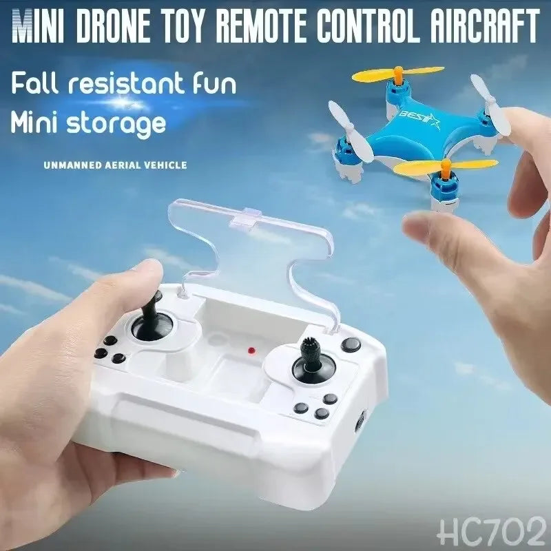 Mini Drone Remote Control Quadcopter – Kids’ Toy Micro Aircraft with Fixed Height & 70m Remote Distance