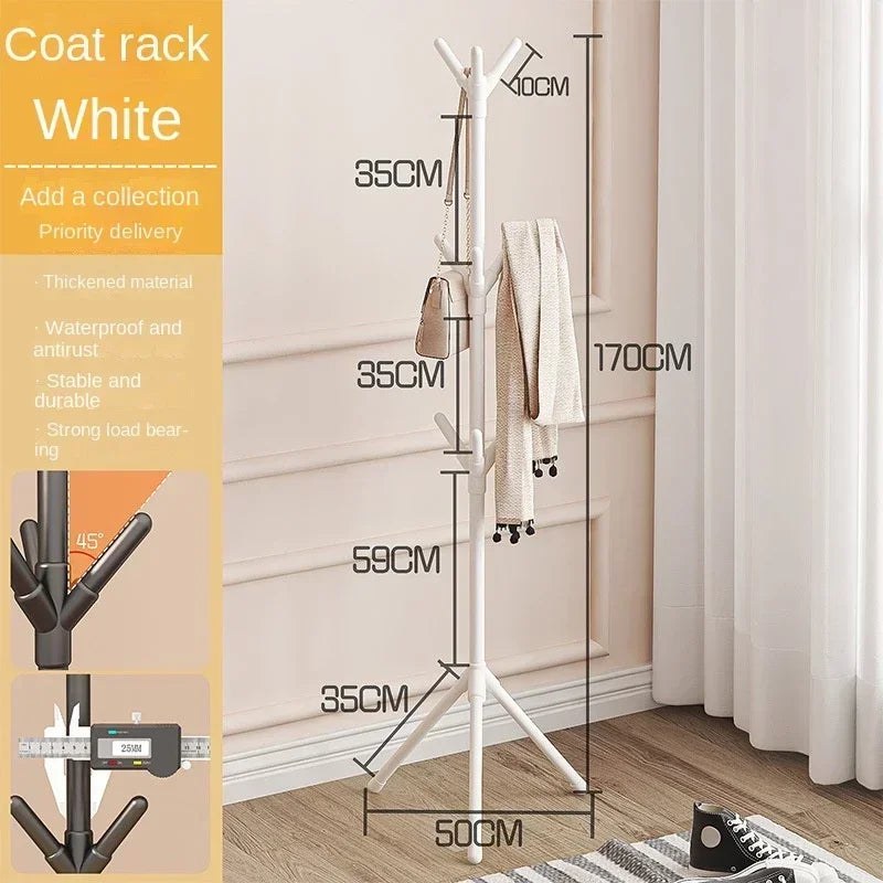 Modern Tree Branch Floor Coat Rack – Clothes & Hat Hanger with 9 Hooks for Bedroom & Living Room