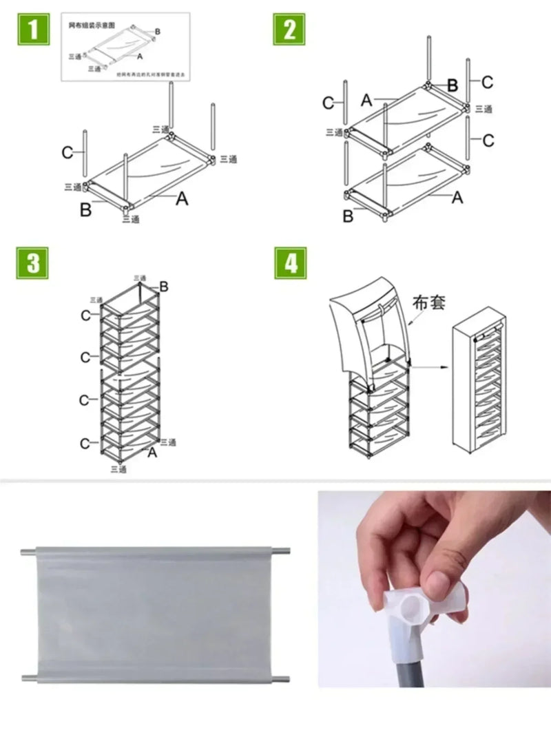 Dustproof Shoe Storage Rack – Multilayer Space-Saving Shoe Cabinet for Home & Hallway Organisation