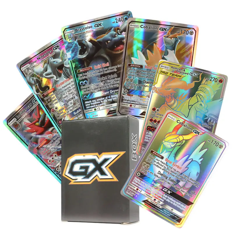 60/100pcs Pokémon TCG Scarlet & Violet EX VSTAR Holographic Cards – English Shiny Trading Set