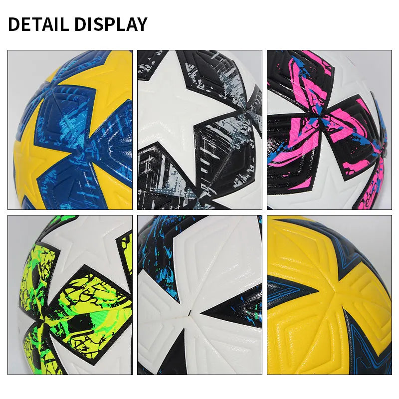 Professional Size 4 & 5 Soccer Ball – Seamless PU Football for Match & Training, Durable & High Bounce