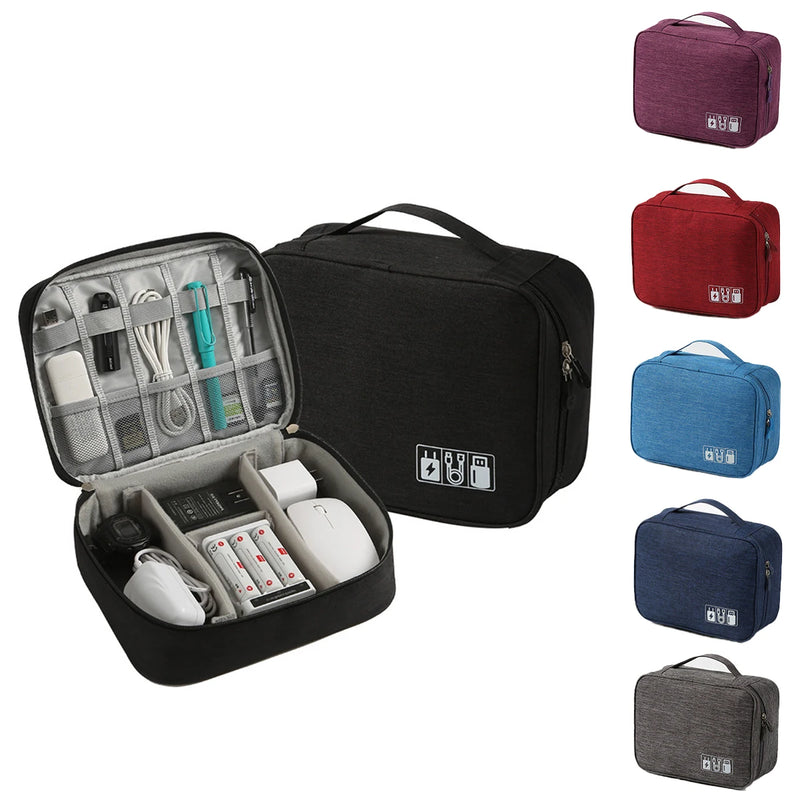 Waterproof Digital Cable Organizer Bag | Portable USB Charger & Data Line Travel Storage Case