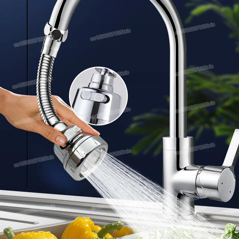 360° Rotatable Faucet Extender – 2/3-Mode Water-Saving Nozzle for Kitchen & Bathroom Sinks