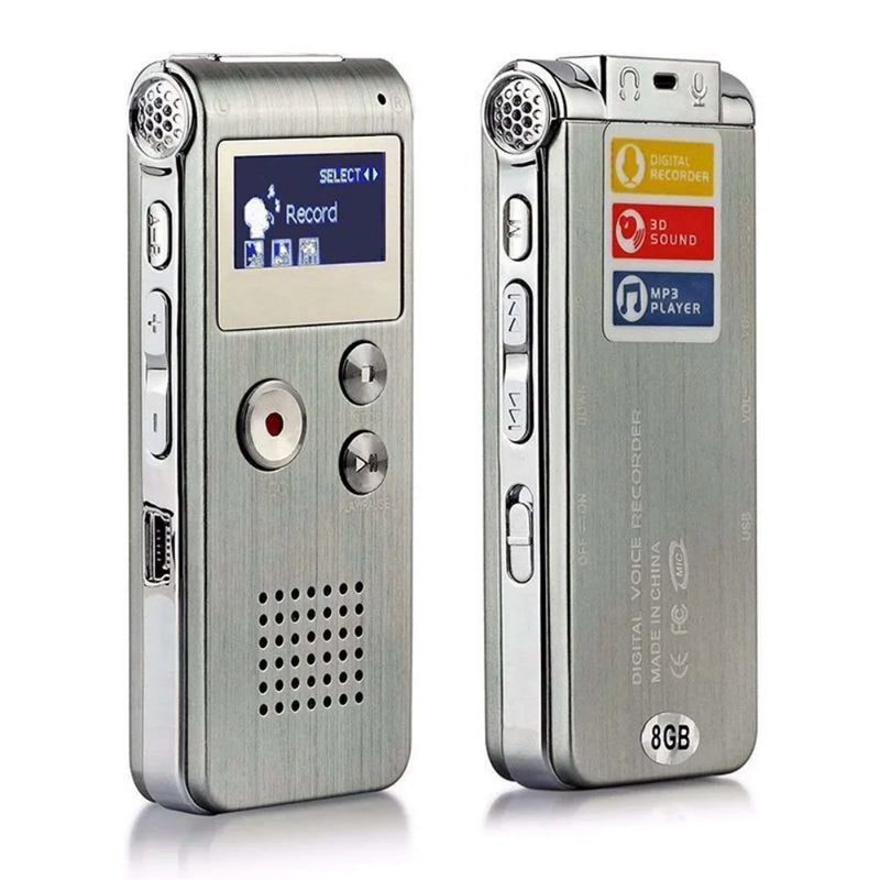 8GB Mini Voice Recorder and MP3 Player – USB Flash Drive Audio Recording Dictaphone with Speaker