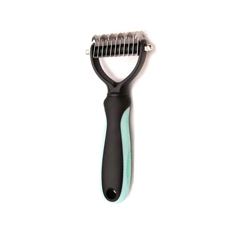 Professional Pet Deshedding Brush | Knot Cutter & Hair Remover Comb for Dogs & Cats Grooming