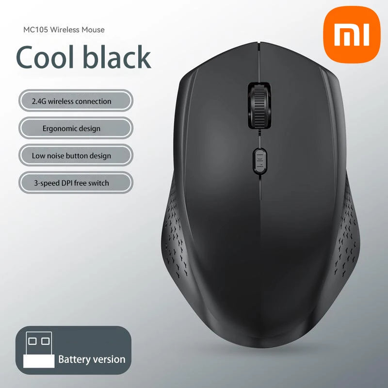 Xiaomi Wireless Mouse - Dual Mode Bluetooth & 2.4GHz Ergonomic Mini Mouse with 1600 DPI