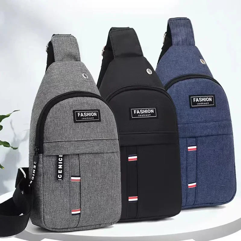 Men's Nylon Waterproof Chest Bag | Fashion One-Shoulder Crossbody Messenger Pack