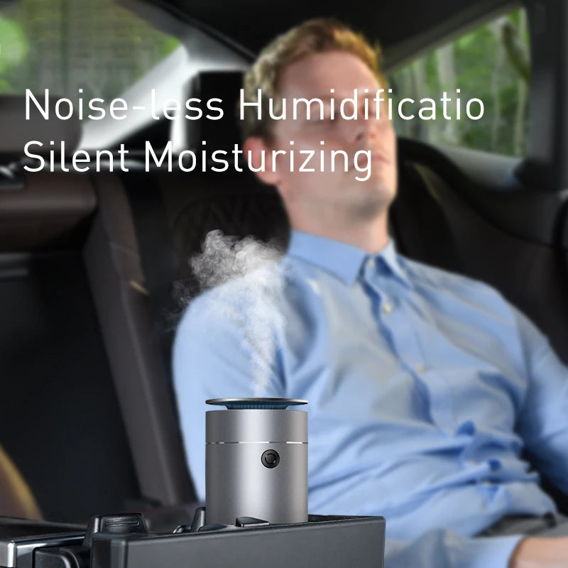 BASEUS CAR DIFFUSER HUMIDIFIER – AUTO AIR PURIFIER & AROMATHERAPY FRESHENER WITH LED LIGHT