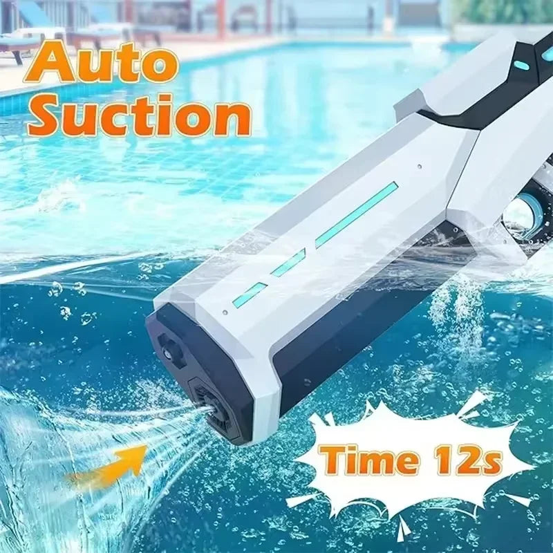 HIGH-PRESSURE ELECTRIC WATER GUN – AUTOMATIC WATER ABSORPTION, CONTINUOUS SPRAY, WATERPROOF DESIGN