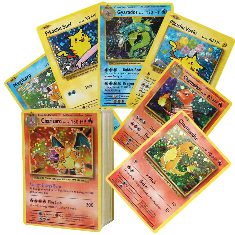 60/100pcs Pokémon TCG Scarlet & Violet EX VSTAR Holographic Cards – English Shiny Trading Set