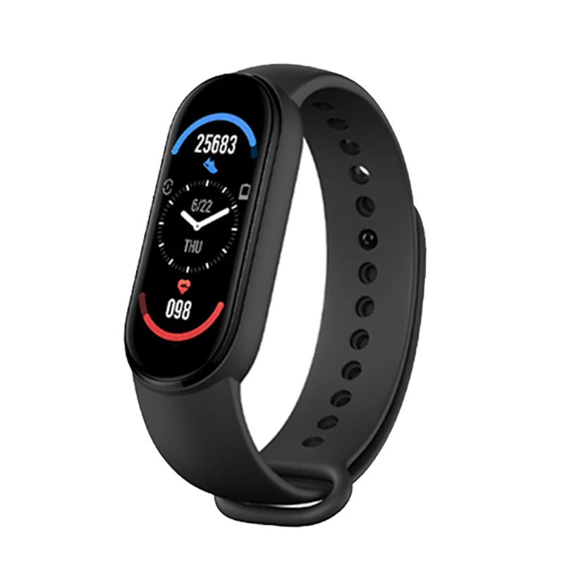 M6 Smart Watch Heart Rate & BP Monitor, Waterproof Sports Band for Men & Women, Fitness Tracker