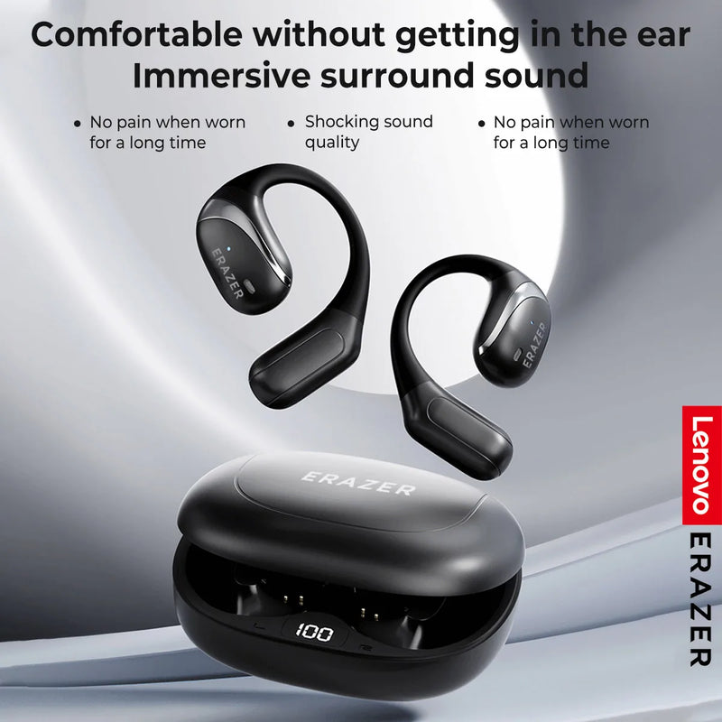 Lenovo ERAZER X9 Wireless Bluetooth 5.4 Headphones with Mic, Noise Reduction, Waterproof, and HiFi Sound