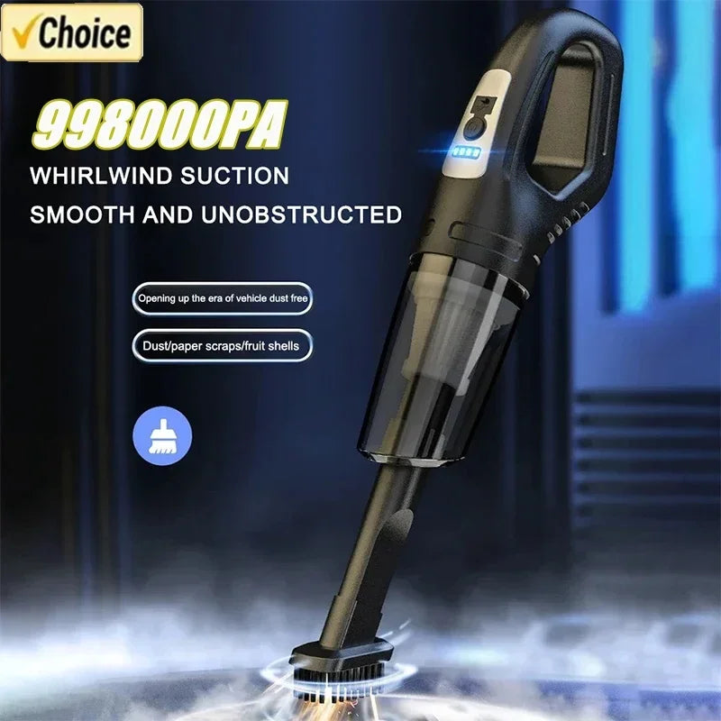 WIRELESS VACUUM CLEANER 120W HANDHELD – POWERFUL SUCTION FOR CAR, HOME & PET HAIR, QUICK CHARGE